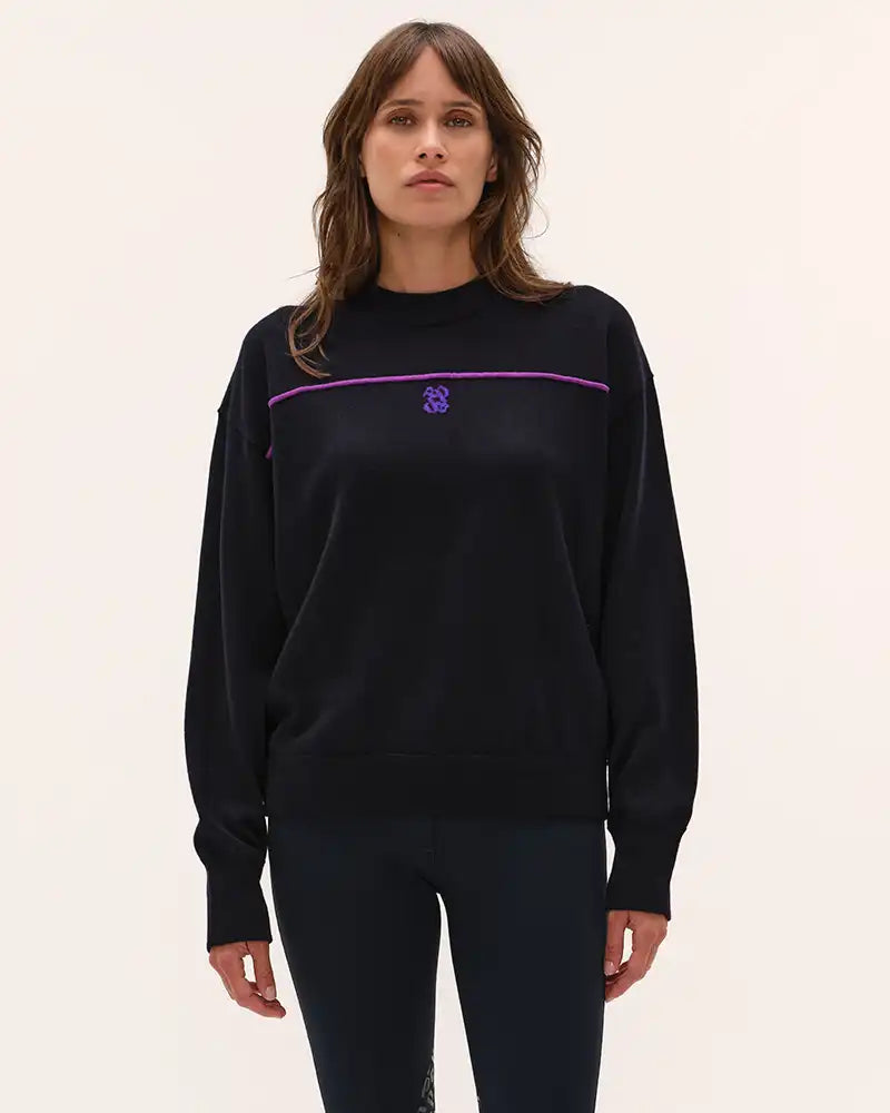 Dada Sport Merlin Riding Sweater- Marine - Image 2