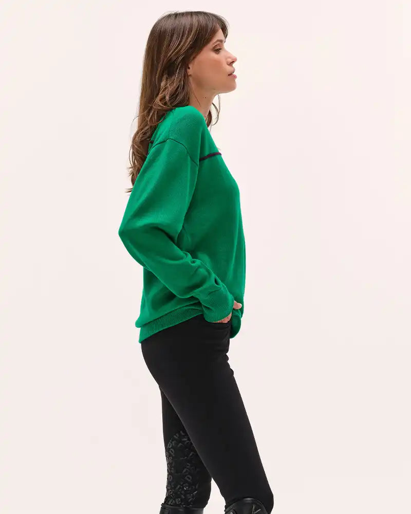 Dada Sport Merlin Riding Sweater- Tennis Green Dada Sport Merlin Riding Sweater- Tennis Green