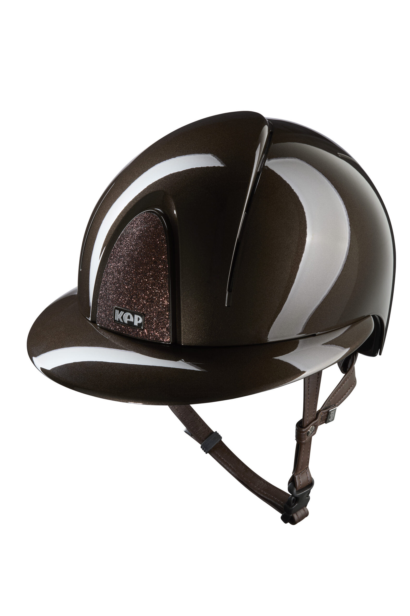 KEP. HELMET SMART NOVA STAR IN BROWN IN POLISHED BROWN WITH POLO