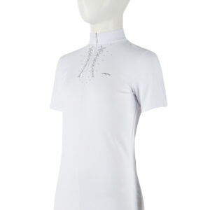 Animo Bastien Girl's Competition Shirt- WHITE- AGE 12