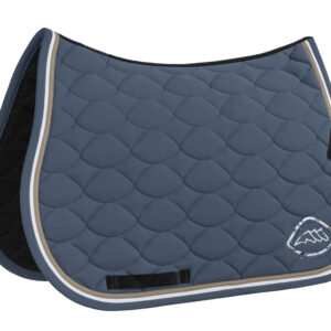 Equiline Eqeroc Saddle Pad & Fly Veil Set- Dark Denim