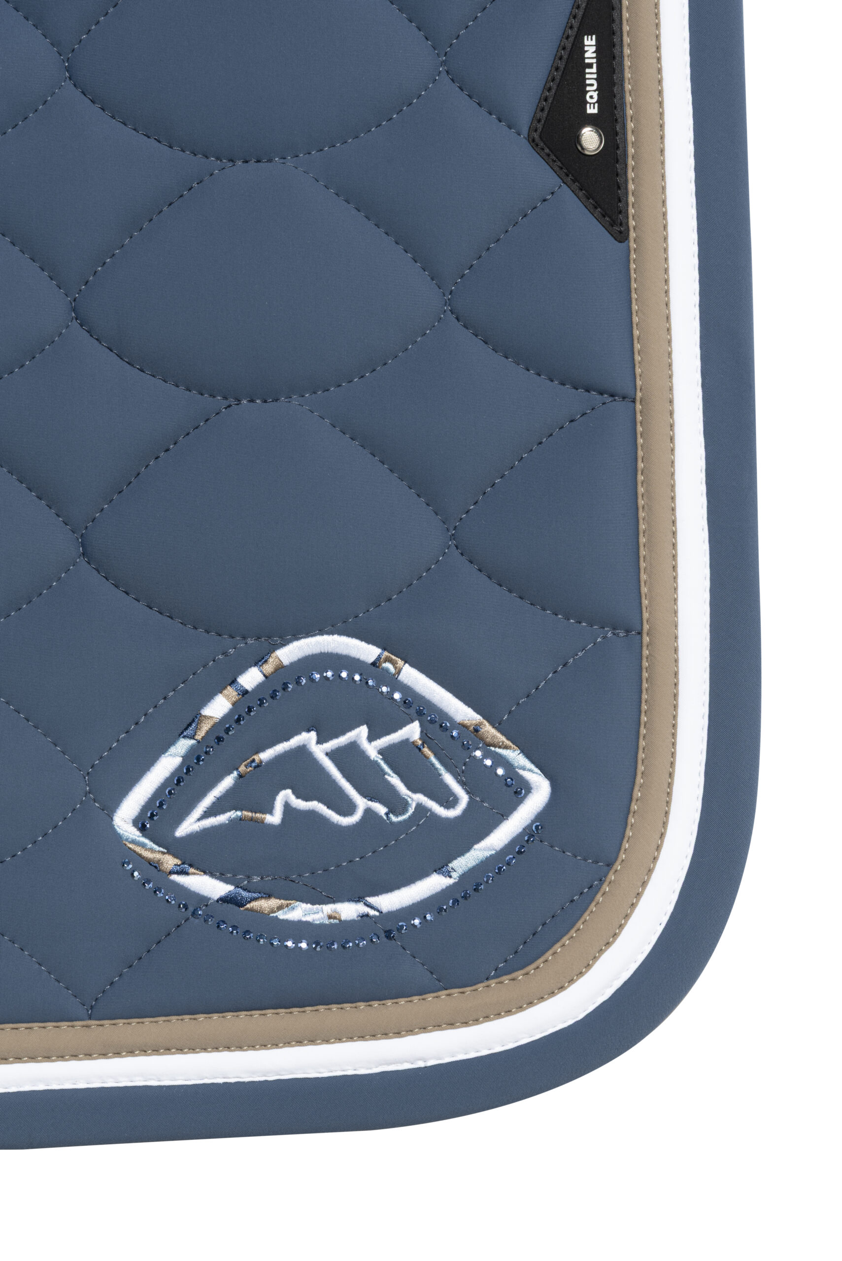 Equiline Eqeroc Saddle Pad & Fly Veil Set- Dark Denim - Image 2