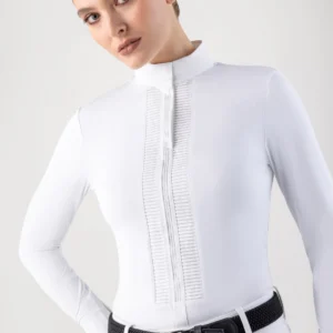 Equiline Women's Gerac Competition Shirt- WHITE