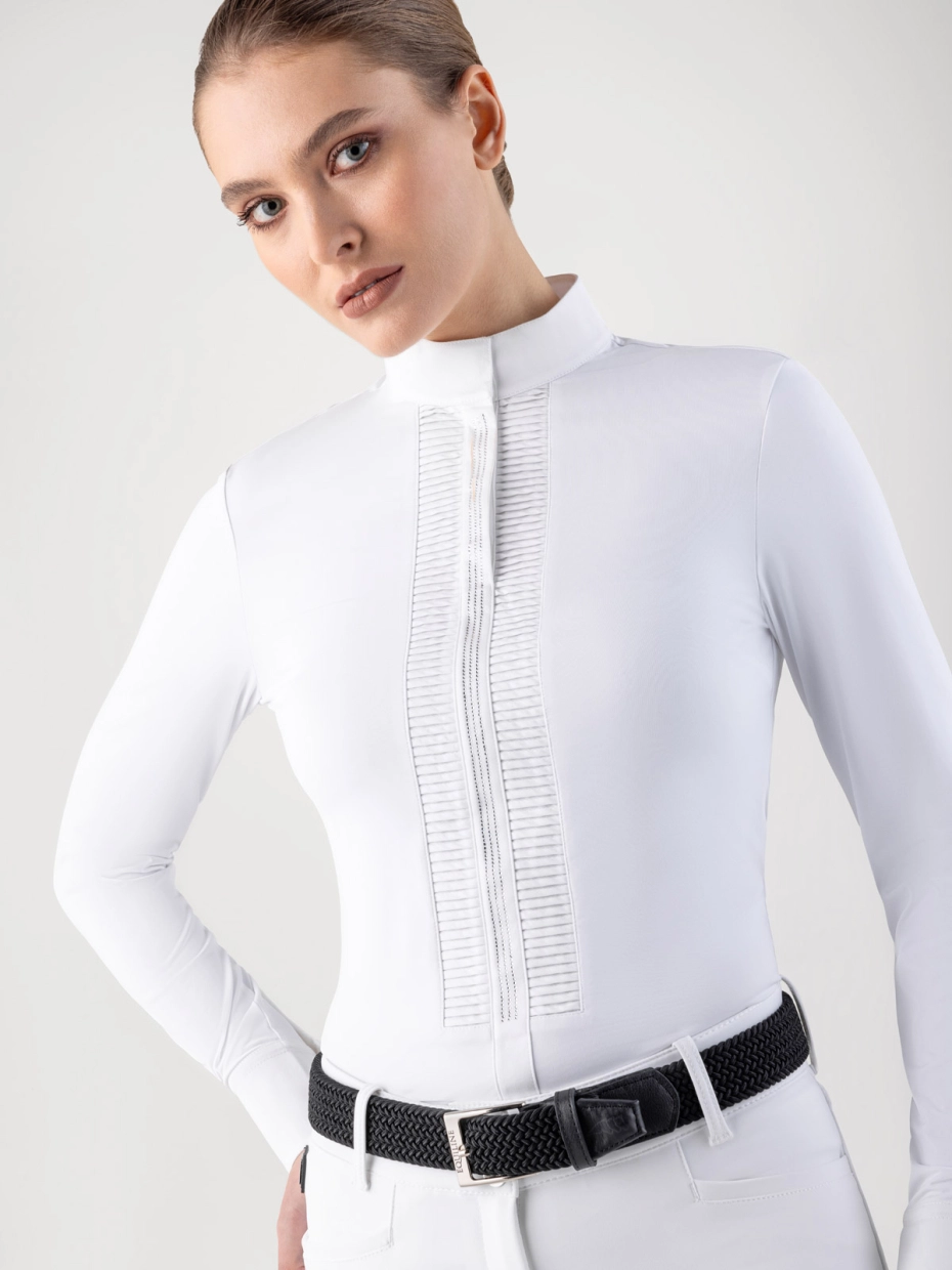 Equiline Women's Gerac Competition Shirt in White