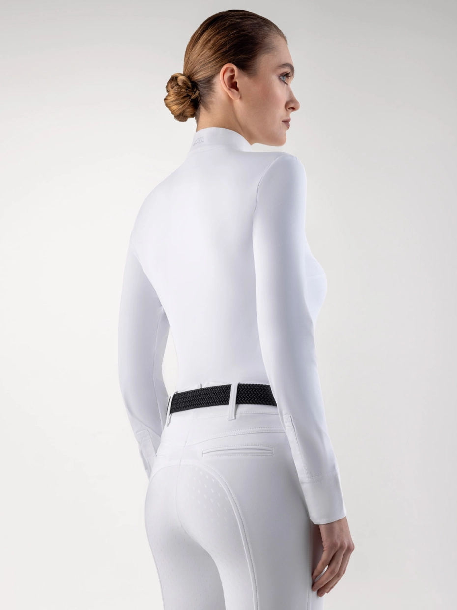 Equiline Women's Gerac Competition Shirt- WHITE - Image 2