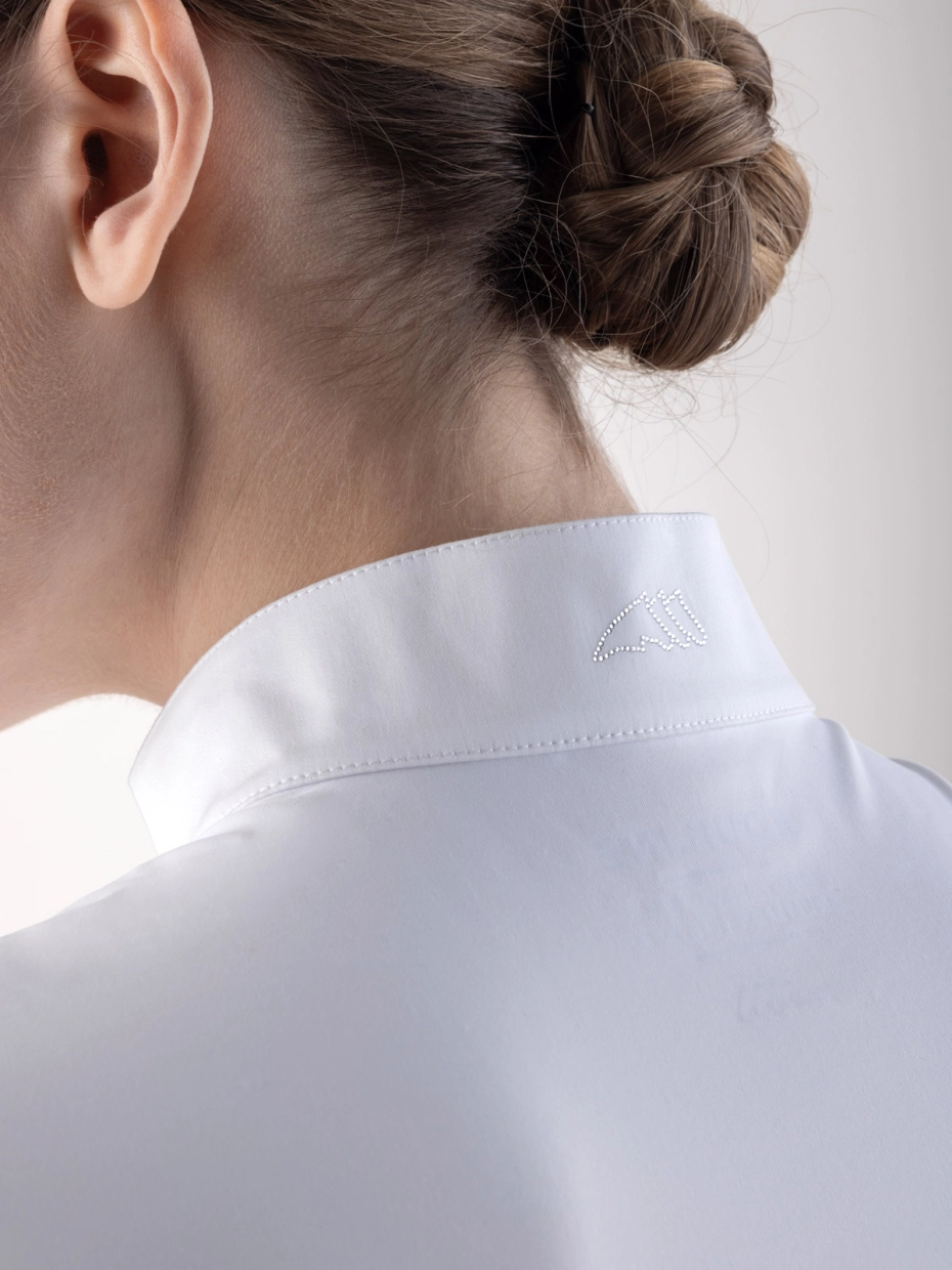 Equiline Women's Gerac Competition Shirt- WHITE - Image 3