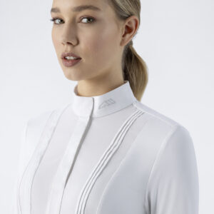 Equiline Women's Eqeditha Competition Shirt- WHITE