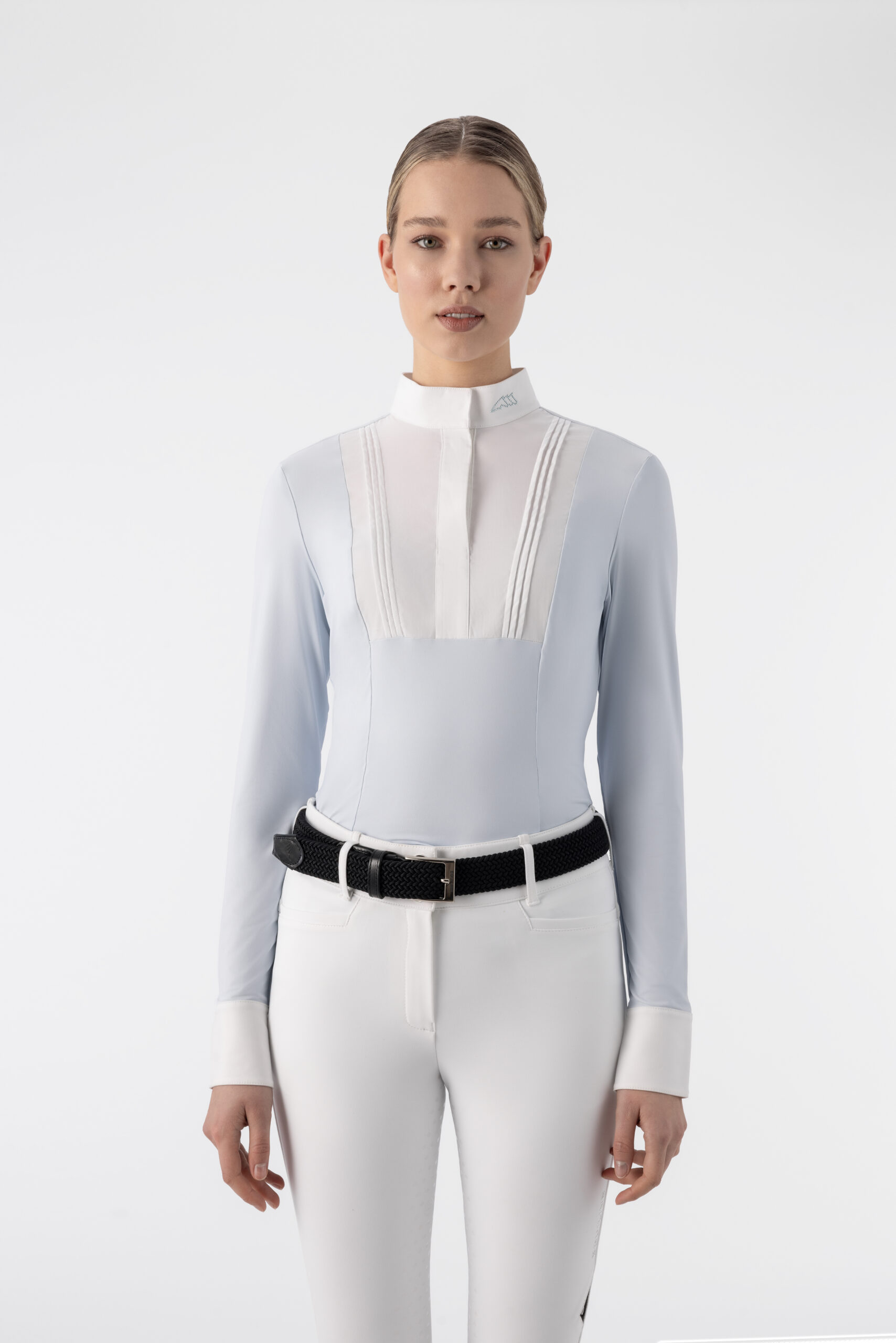 Equiline Women's Eqeditha Competition Shirt- Azzurro - Image 2