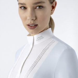 Equiline Women's Eqeditha Competition Shirt- Azzurro