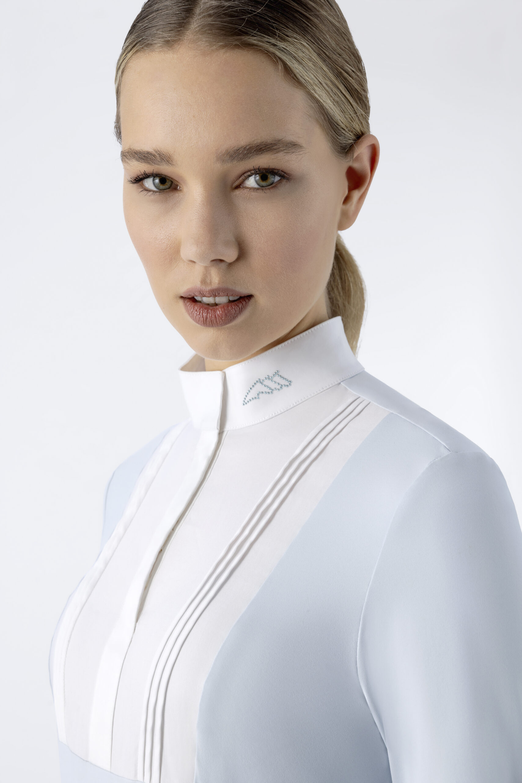 Equiline Women's Eqeditha Competition Shirt in Azzurro