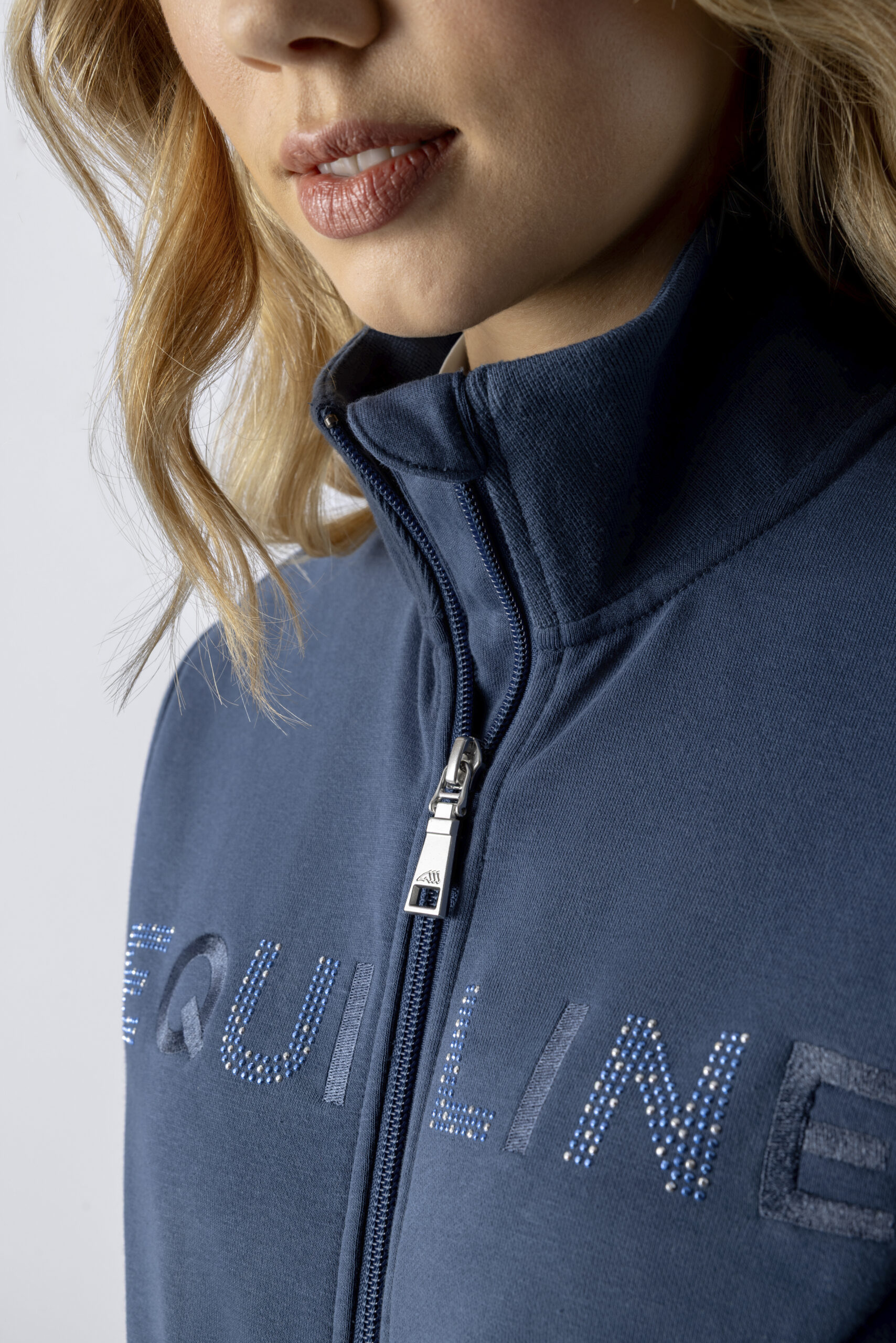 Equiline Women's Eqenras Sweatshirt- DARK DENIM - Image 3