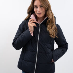 Harcour Adele Short Parka- NAVY/PINK