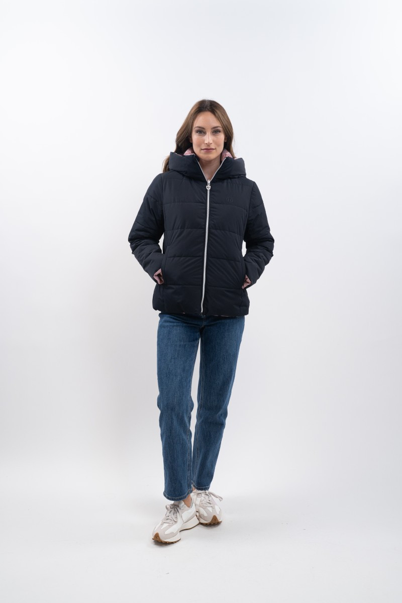 Harcour Adele Short Parka- NAVY/PINK - Image 3