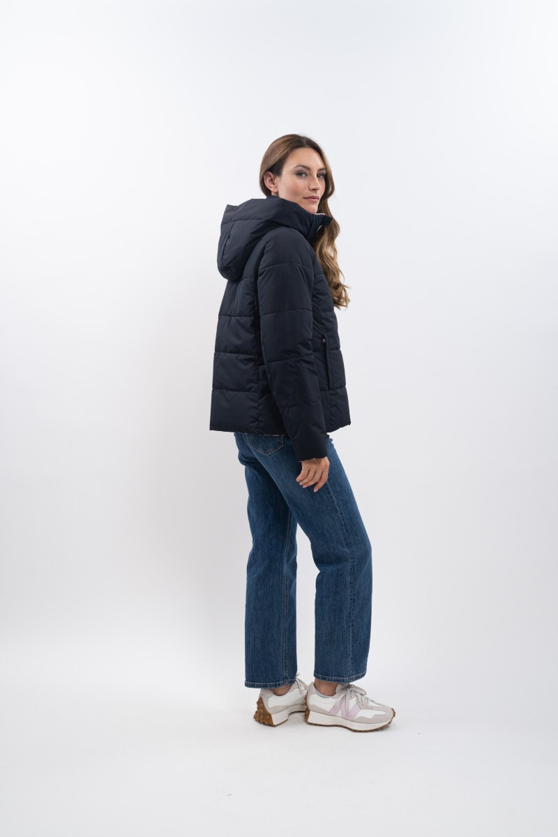 Harcour Adele Short Parka- NAVY/PINK - Image 14