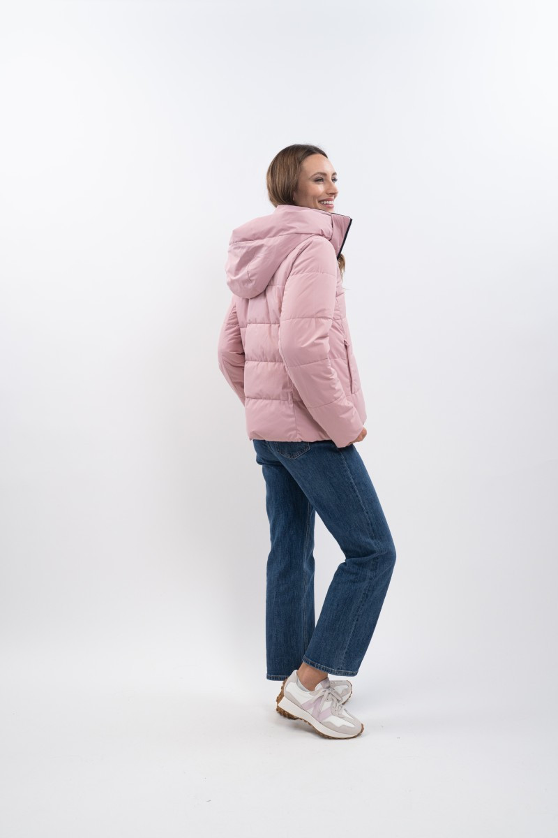 Harcour Adele Short Parka- NAVY/PINK - Image 15