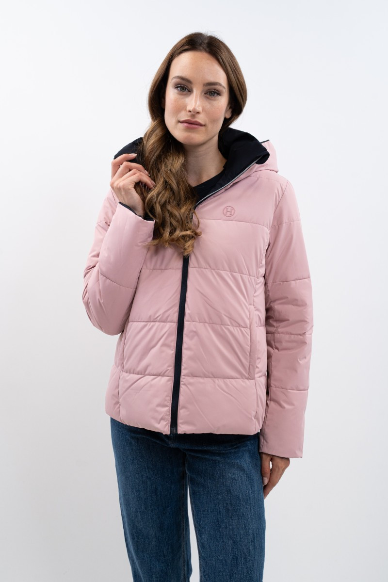 Harcour Adele Short Parka- NAVY/PINK - Image 2