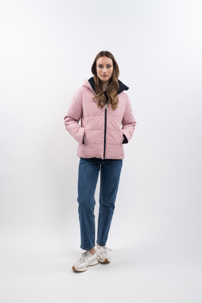 Harcour Adele Short Parka- NAVY/PINK - Image 4