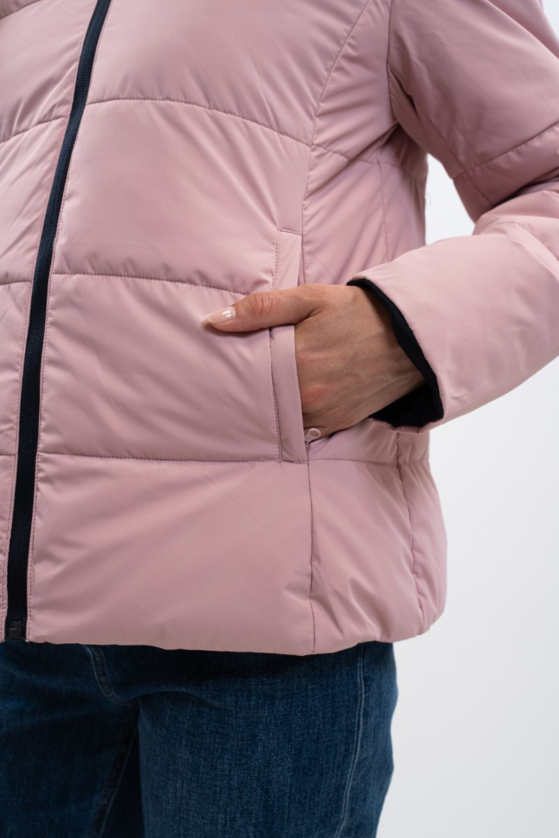 Harcour Adele Short Parka- NAVY/PINK - Image 10