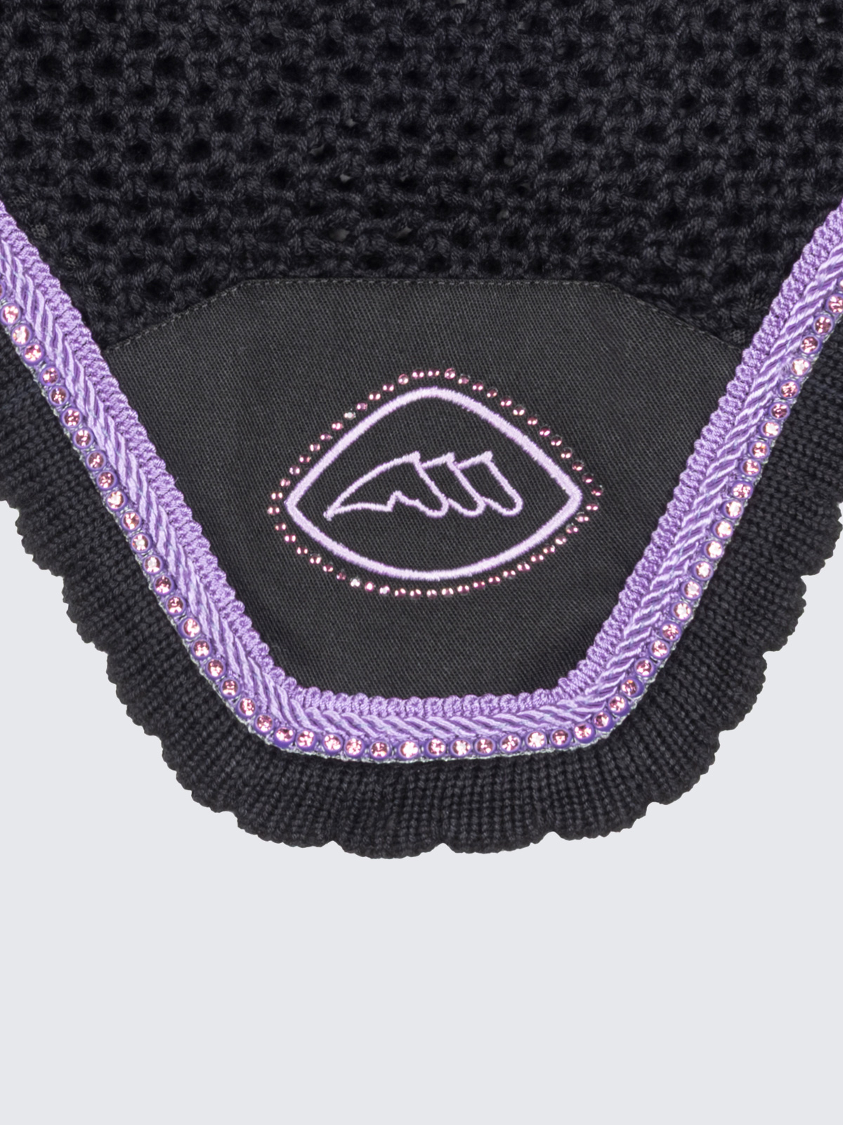 Equiline Eqgloc Saddle Pad & Fly Veil Set- BLACK - Image 3