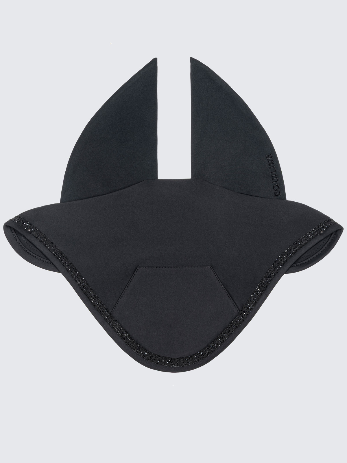 Equiline Eqgemma Saddle Pad & Fly Veil Set- BLACK - Image 3