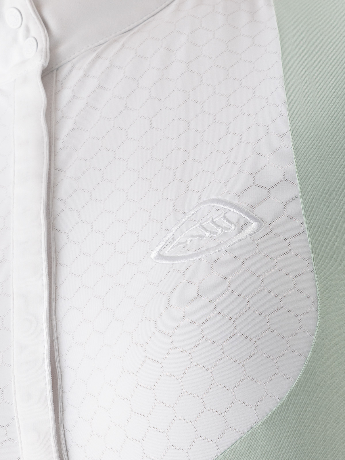 Equiline Women's Eqcemme Competition Shirt- SURF GREEN - Image 2