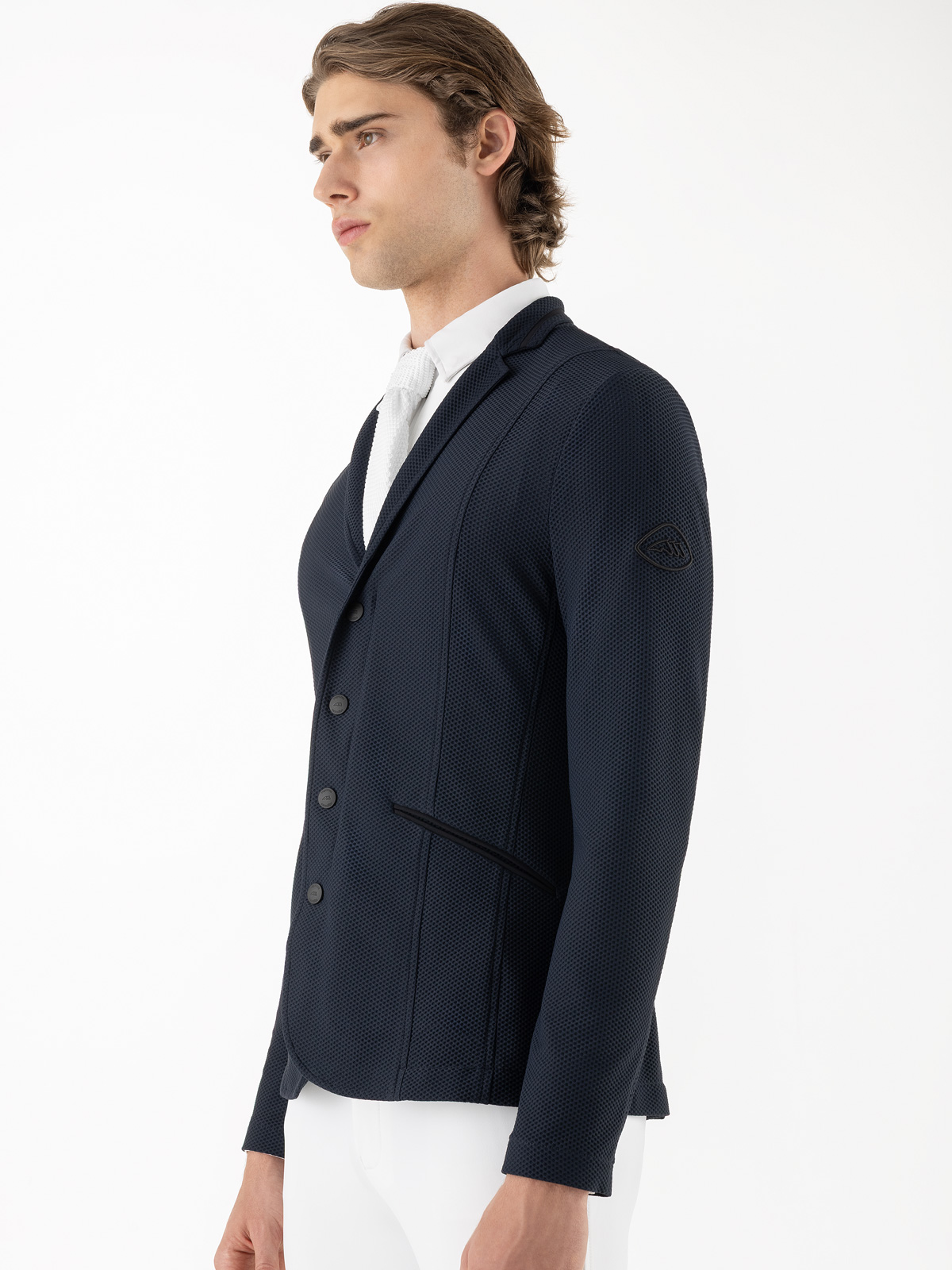 Equiline Men's Eqcargiac Mesh Competition Jacket in Navy