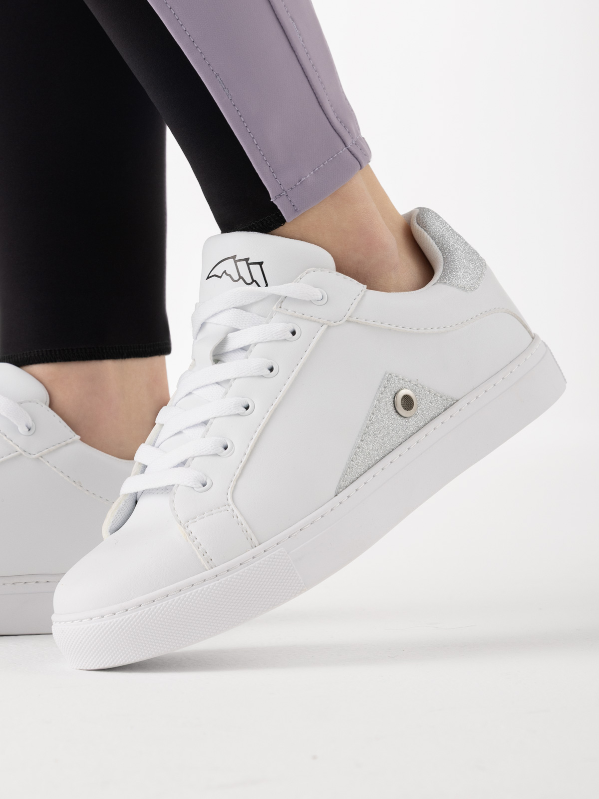 Equiline Women's Eqrudig Trainers in White/Silver