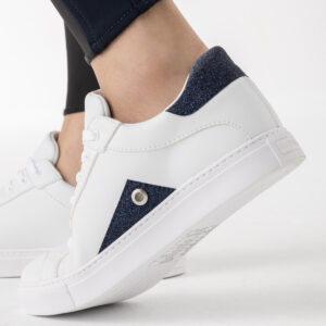 Equiline Women's Eqrudig Trainers- WHITE/BLUE