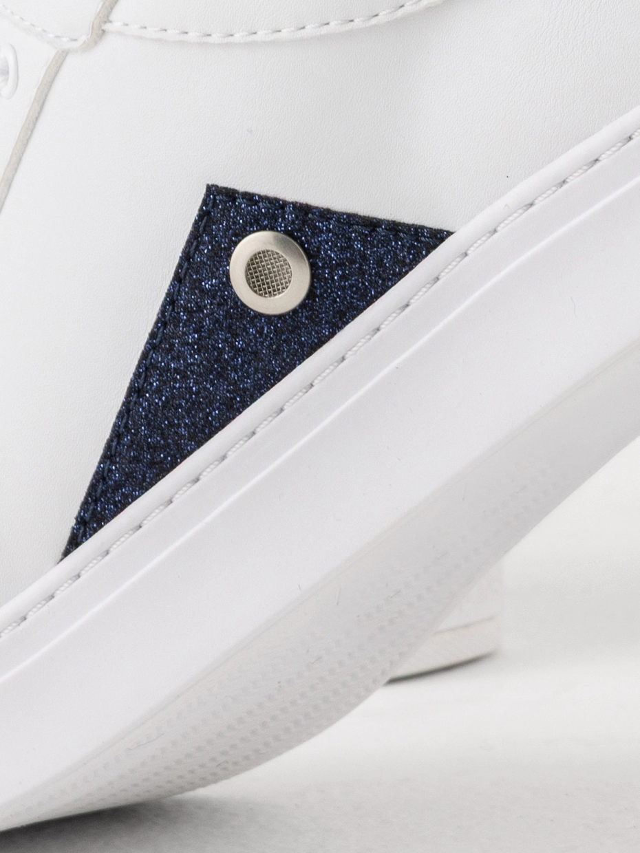Equiline Women's Eqrudig Trainers- WHITE/BLUE - Image 2