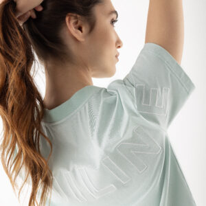 Equiline Women's Eqcrogo T-shirt- SURF GREEN