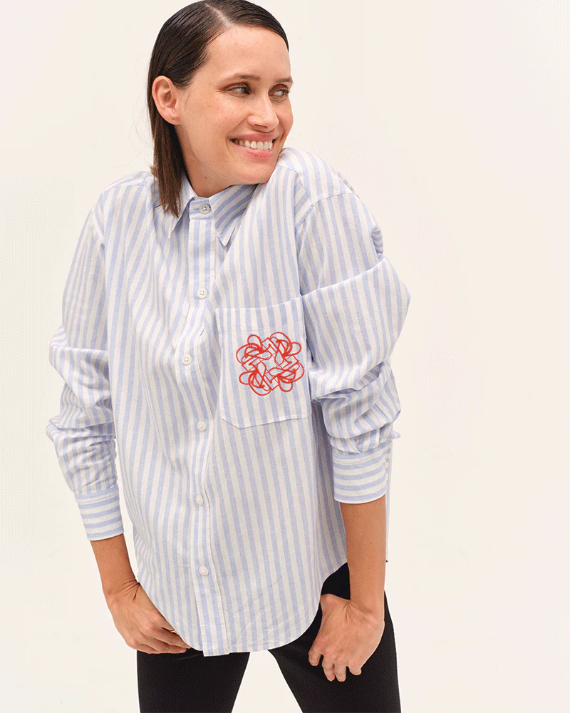 Dada Sport Olga Shirt in Blue stripe