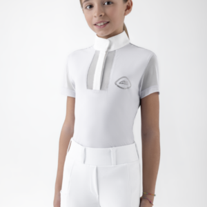 Equiline Girl's Eqgili Competition Shirt- WHITE