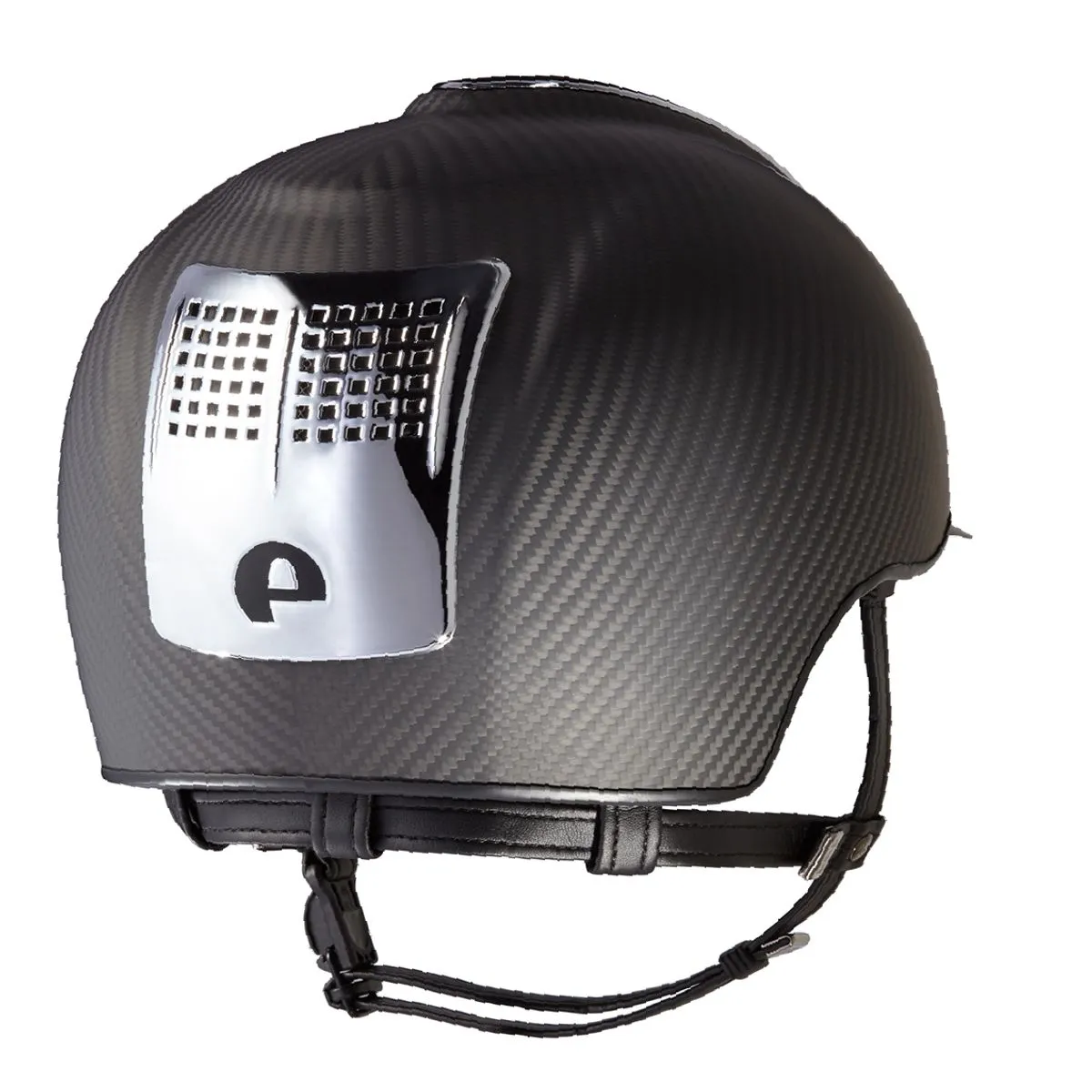 KEP Helmet E-Light Carbon Matt Black with 3 Silver Inserts - Image 2