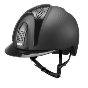 KEP Helmet E-Light Carbon Matt with 3 metal black inserts