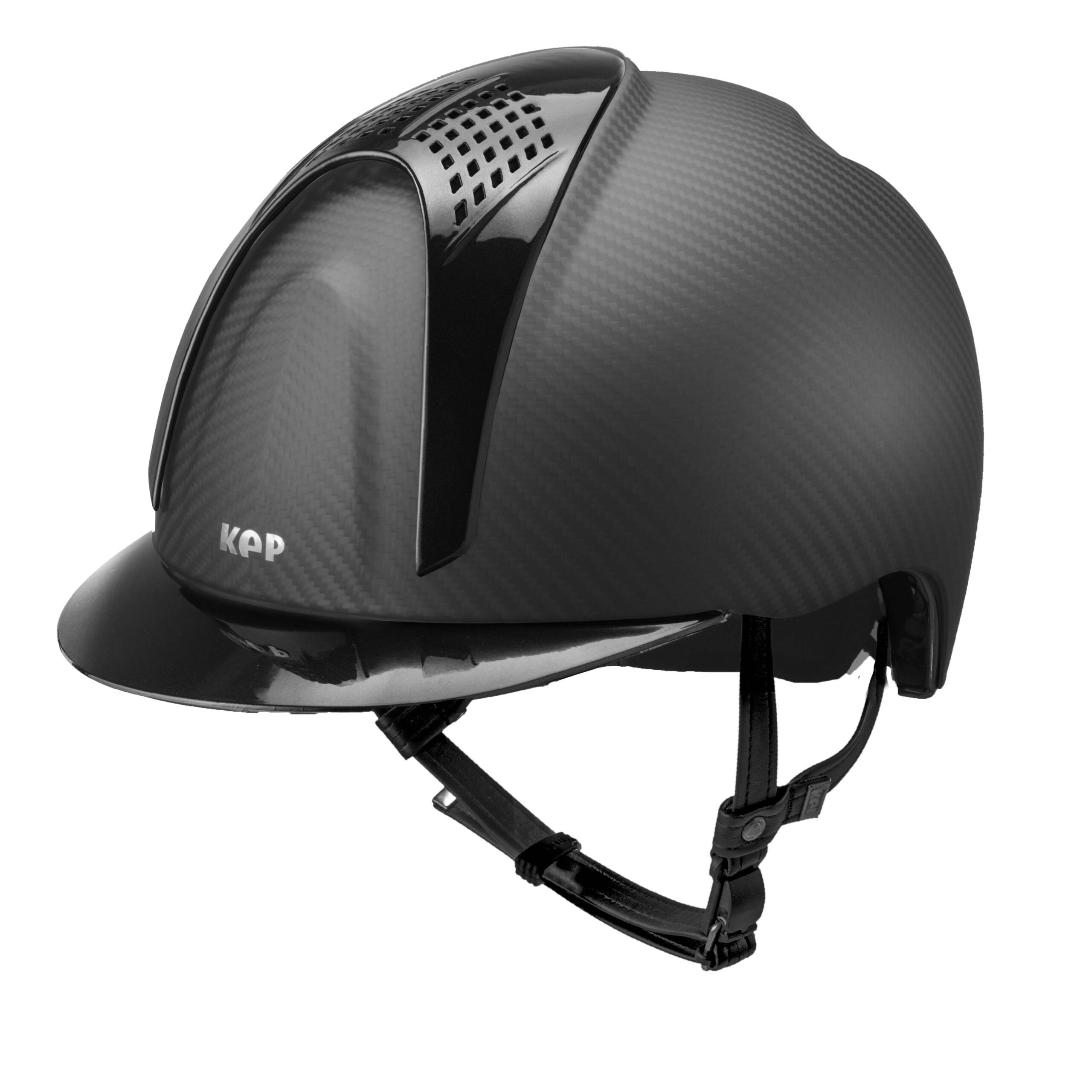 KEP Helmet E-Light Carbon Matt with Metal Black inserts