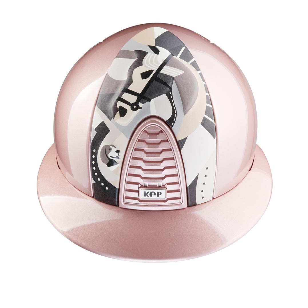 KEP Helmet Cromo 2.0 Diamond Pink Pegasus- Grey - Image 2
