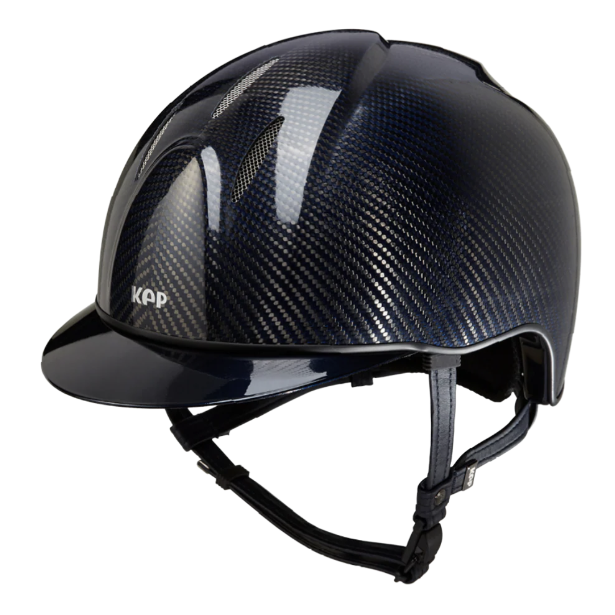 KEP Helmet E-Light Carbon Shine in blue and black