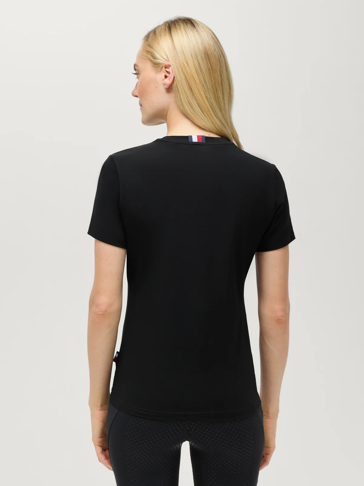 Tommy Hilfiger Equestrian Malibu Rhinestone T-Shirt- BLACK - Image 3