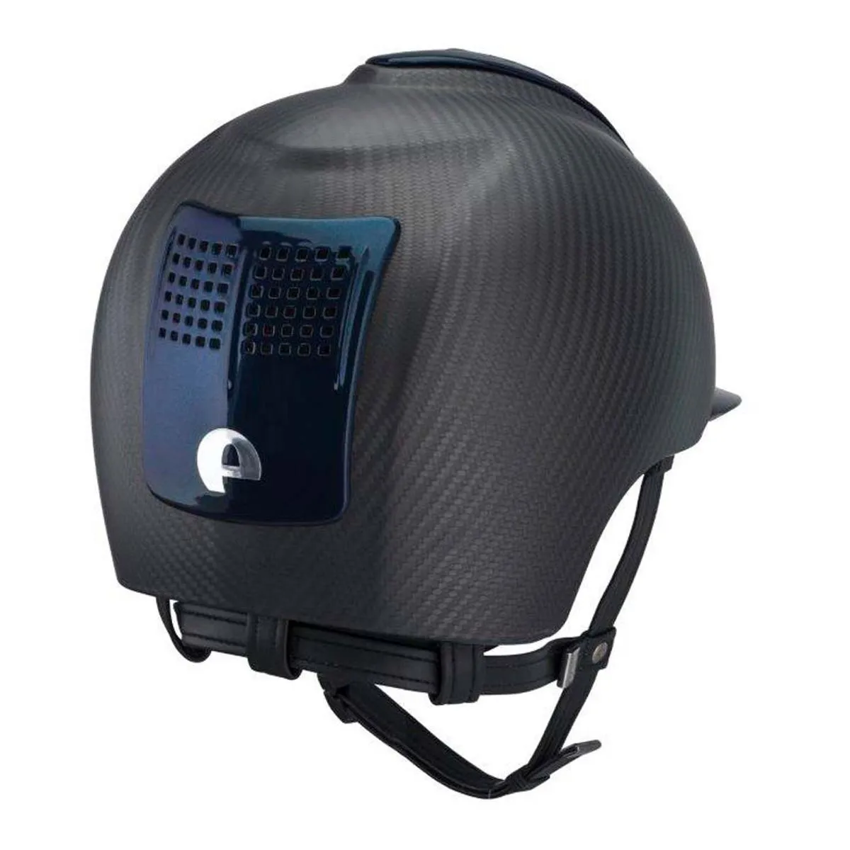 KEP Helmet E-Light Carbon Matt with 2 Metal Blue Inserts - Image 2