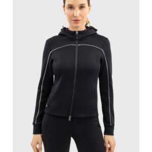 Harcour Bryssea Zip Sweat in Navy
