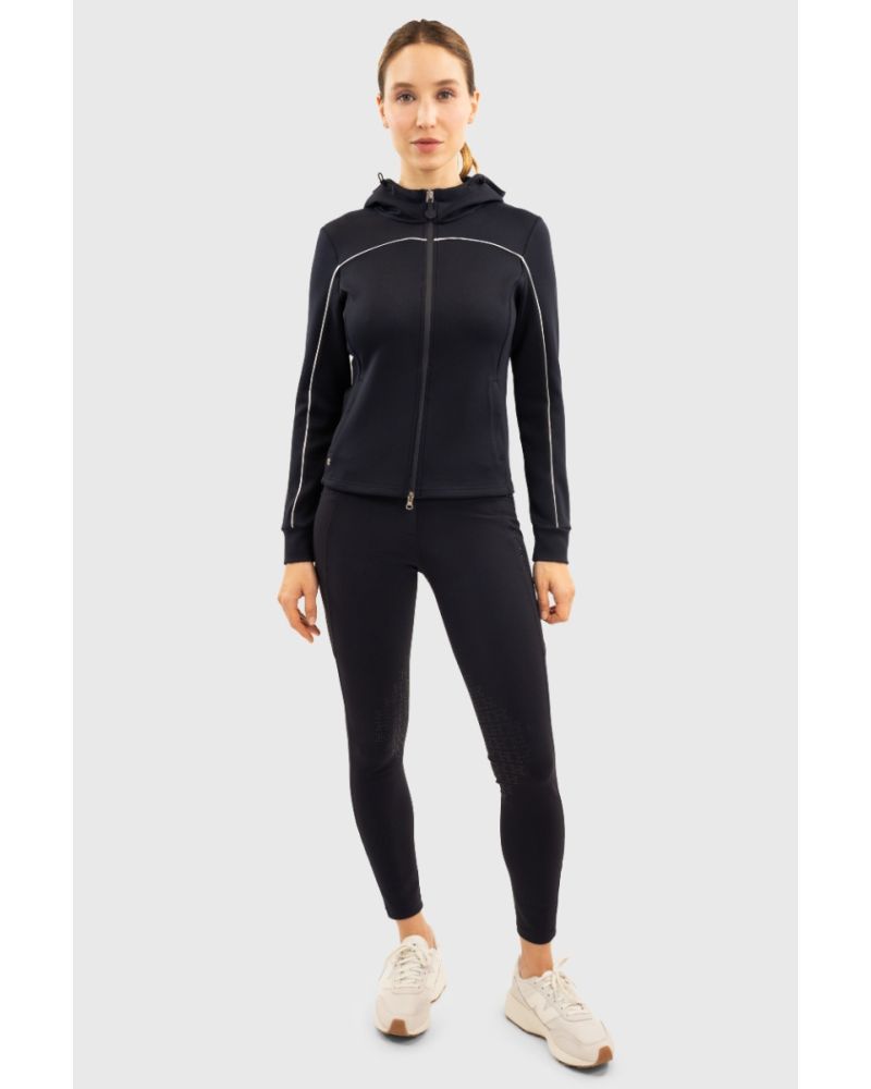 Harcour Bryssea Zip Sweat- Navy - Image 2