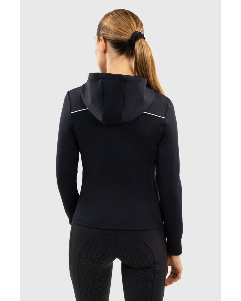 Harcour Bryssea Zip Sweat- Navy - Image 3