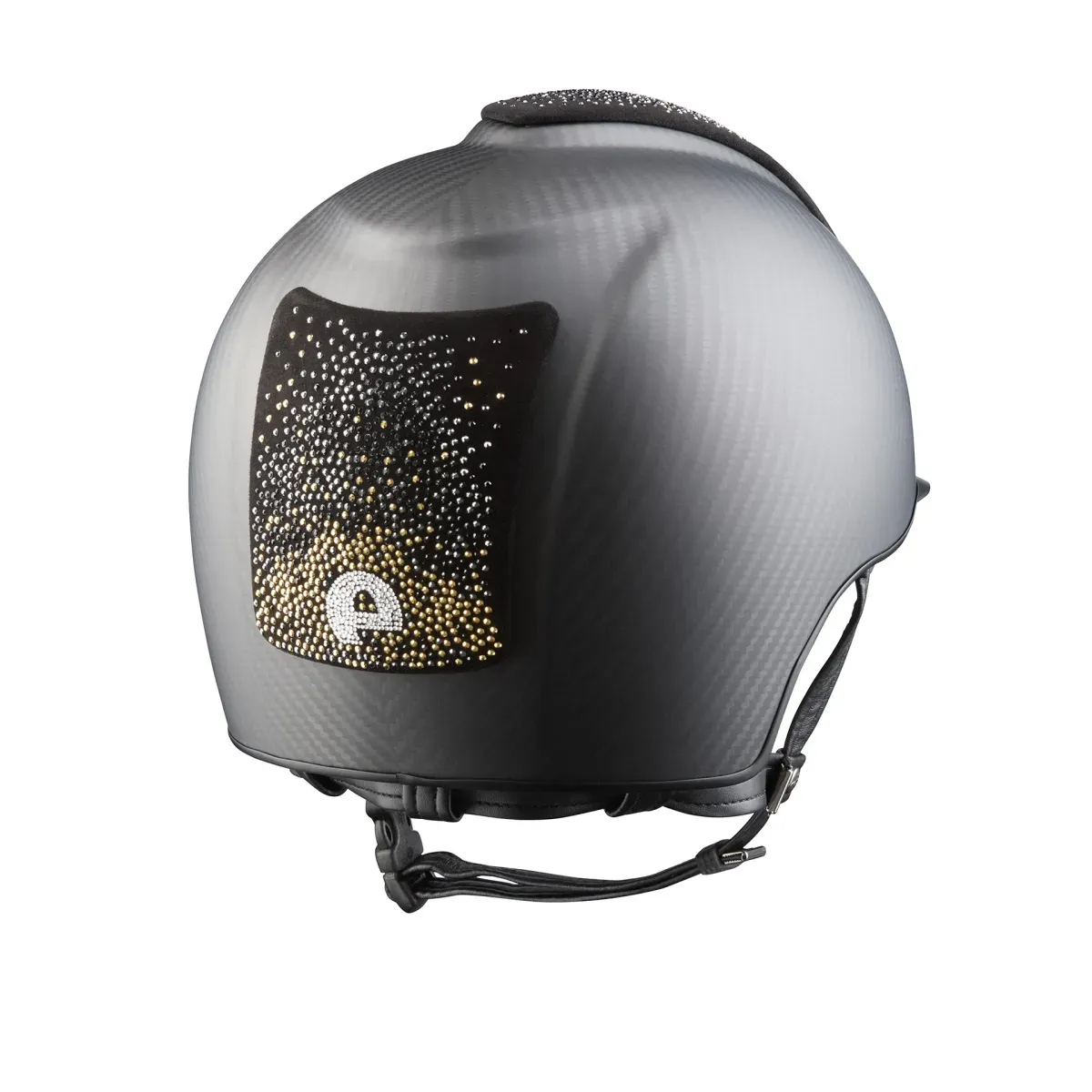 KEP Helmet E-Light Carbon Matt Black with 3 Nebula Gold Inserts - Image 2