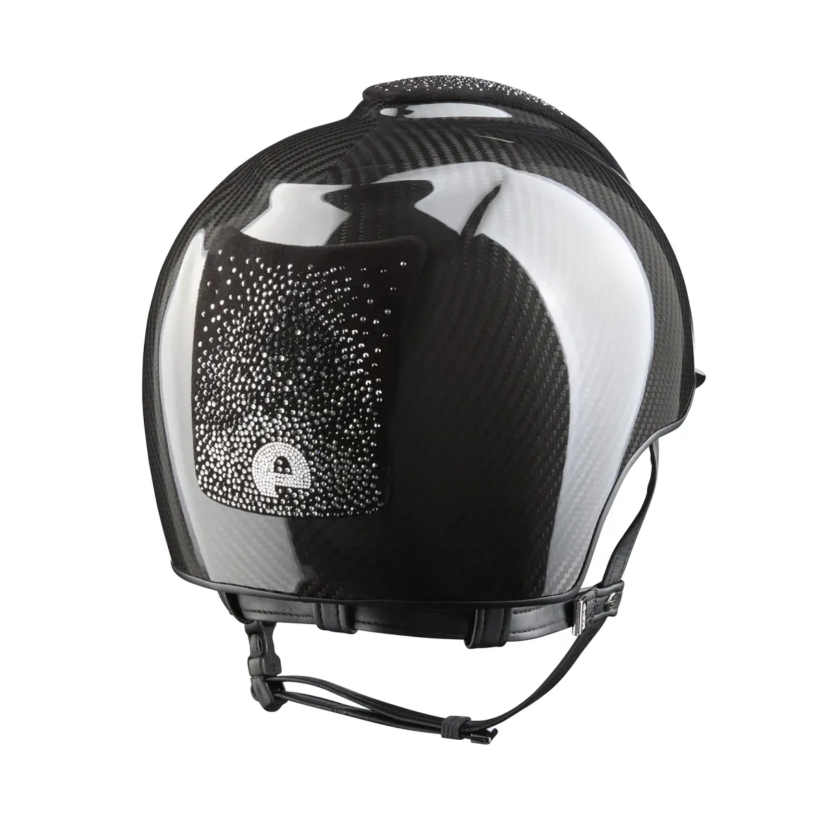 KEP Helmet E-Light Carbon Shine Black with 3 Nebula Silver Inserts - Image 2