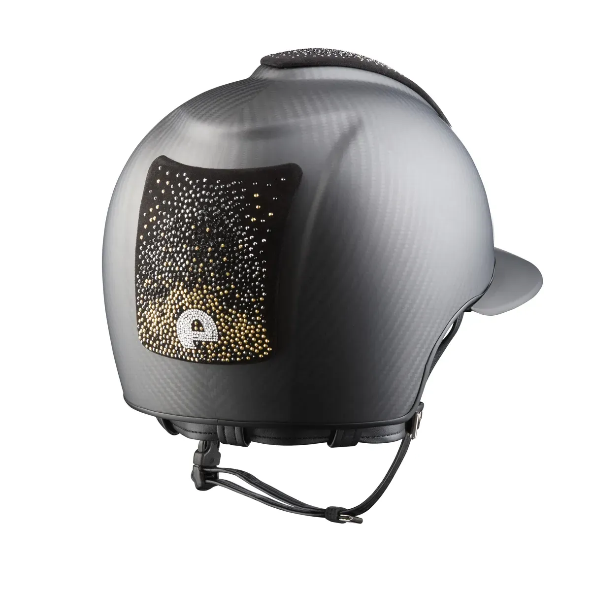 KEP Helmet E-Light Carbon Matt Black with 3 Nebula Gold Inserts- Polo - Image 2