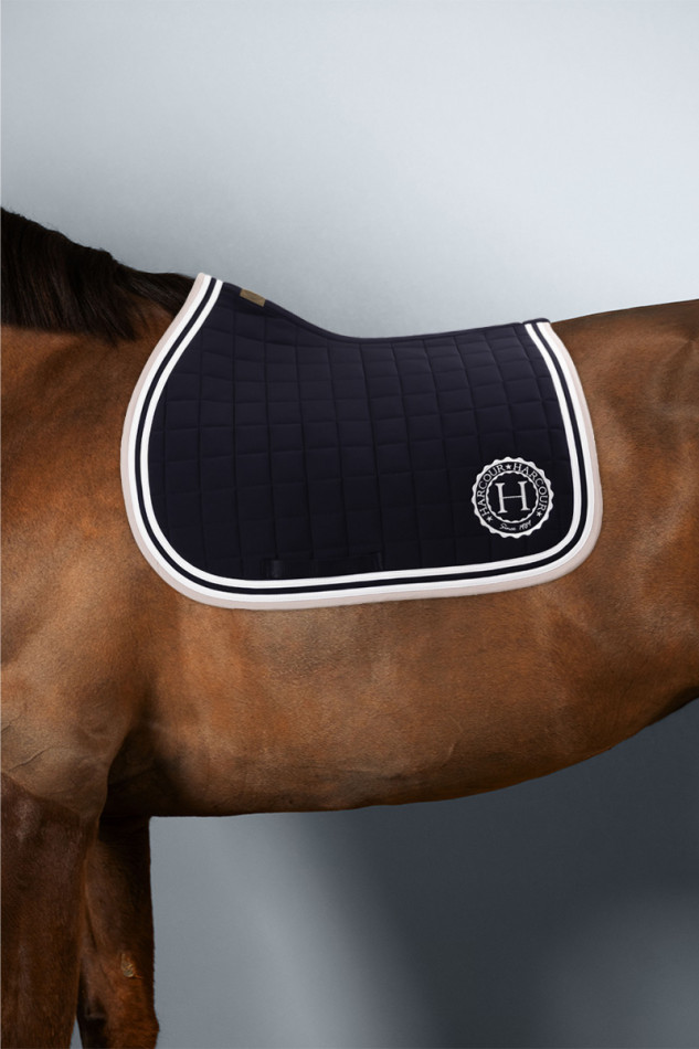 Harcour Soft Saddle Pad in Navy/Pink