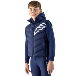 Equiline Children's Gilet in navy peony