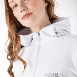 Equiline Women's Debra Zip Sweatshirt in White
