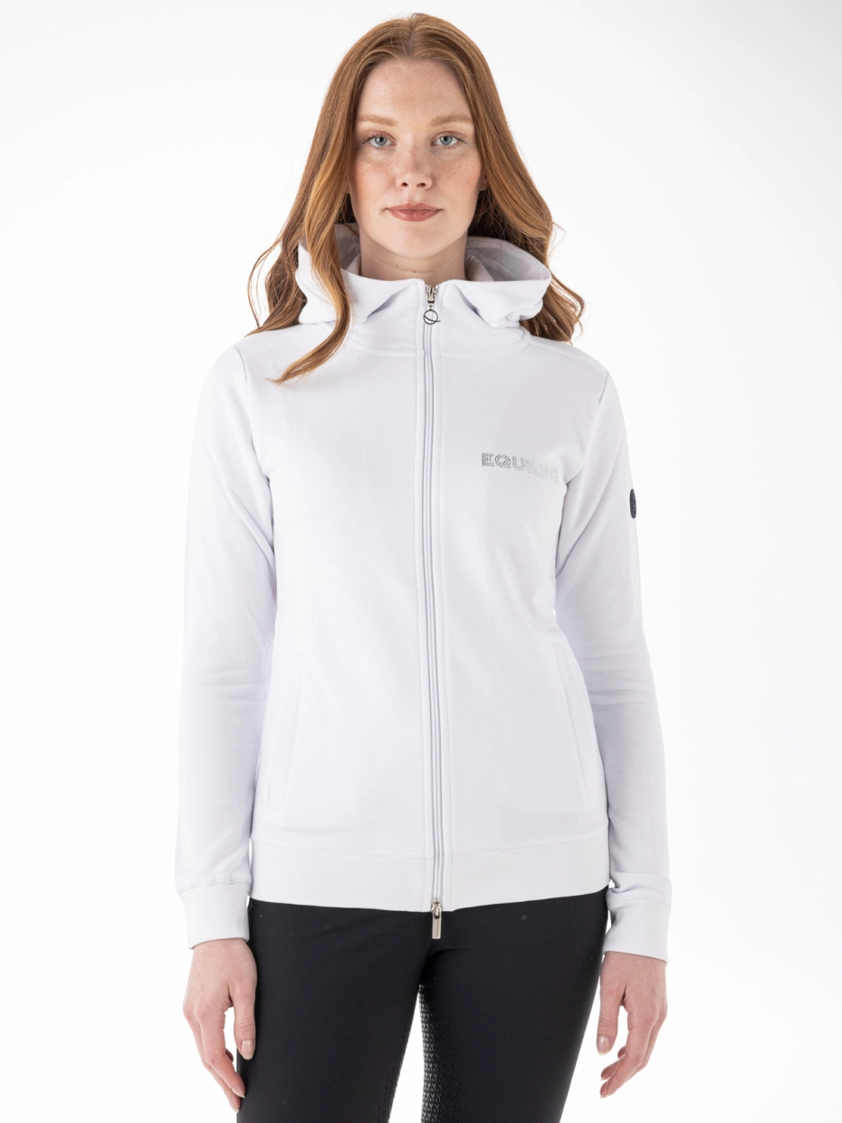 Equiline Women's Debra Zip Hoodie- WHITE - Image 3