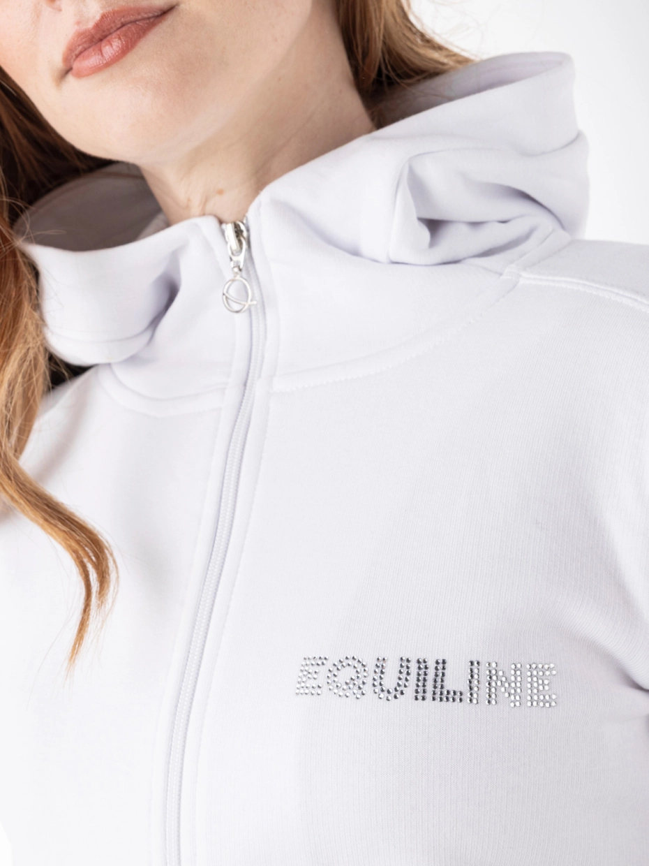 Equiline Women's Debra Zip Hoodie- WHITE - Image 2